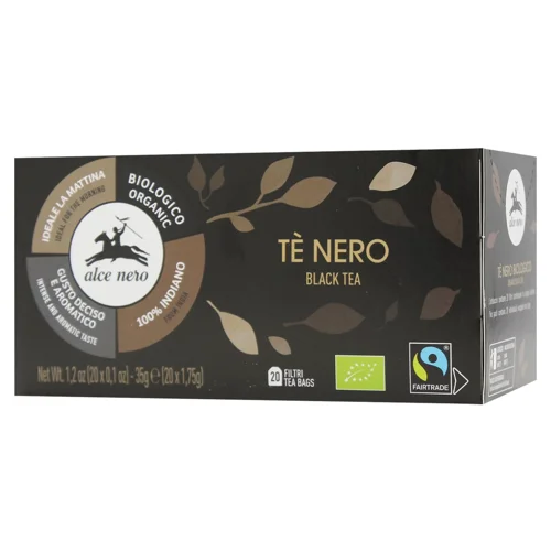 Чай чорний Alce Nero Fairtrade органічний 20шт 35г
