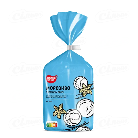 Морозиво «Повна Чаша»® з ароматом ванілі, 1000г
