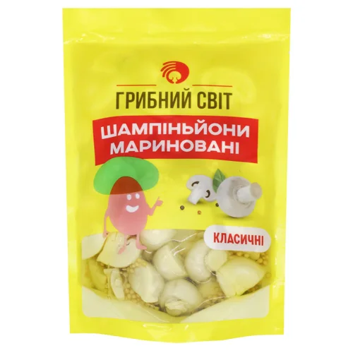 Шампіньйони Грибний Світ Класичні мариновані 300г