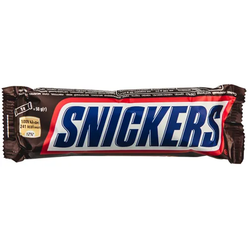 Батончик Snickers з смаженим арахісом в молочному шоколаді 50г