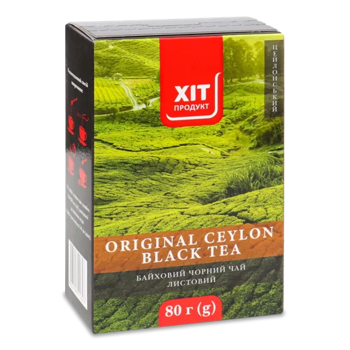 Чай Чорний Байховий Листовий Вищого Ґатунку Original Ceylon, к/у 80г