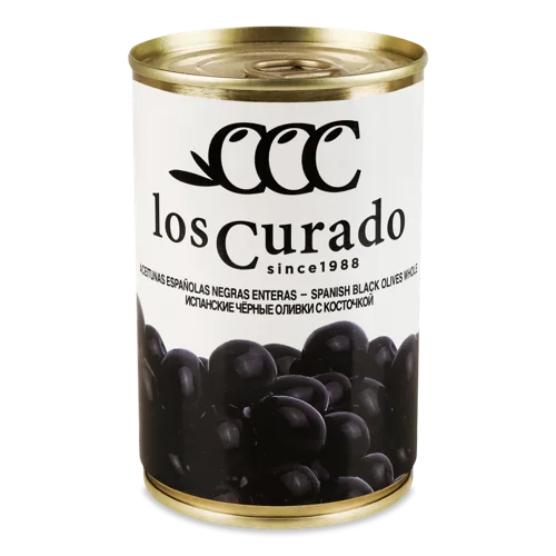 Оливки Чорні З Кісточкою Вищого Ґатунку З/Б 300г