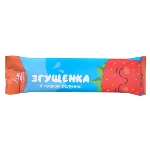 Продукт молоковмісний згущений Смакуйте зі смаком полуниці 22г