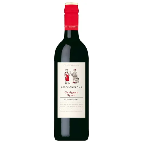 Вино Les Vignerons Каріньян Шираз червоне напівсухе 13% 0.75л