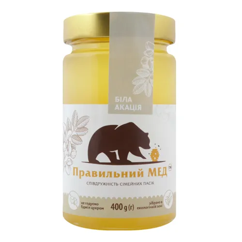 Мед Біла акація Правильний мед с/б 400г