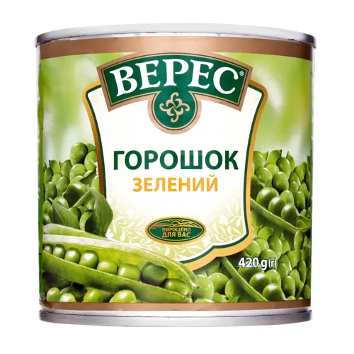 Горошок зелений Верес з/б 420г