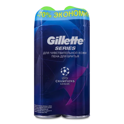Гель для Гоління для Чутливої Шкіри Series Gillette 2х200мл
