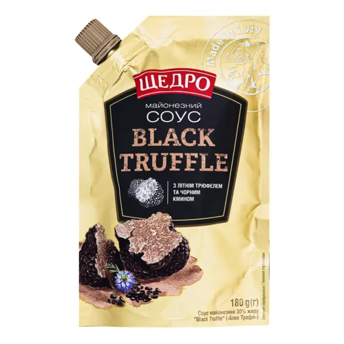 Соус майонезний 30% Black Truffle Щедро д/п 180г