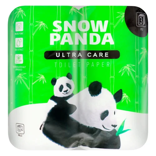 Туалетний папір Сніжна Панда Ultra Care 3-шаровий 4шт
