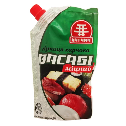 Гірчиця Васабі Katana Крепкий, дой-пак, 180г