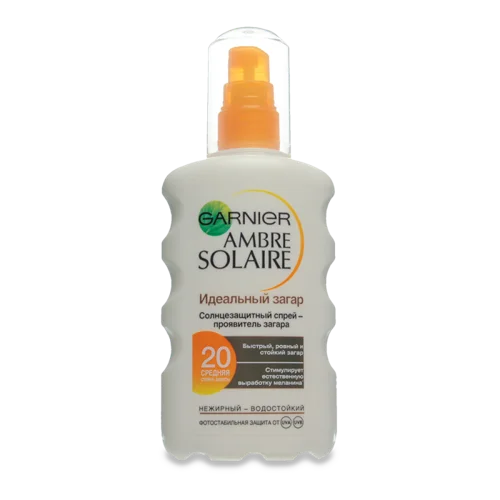 Сонцезахисний Спрей AMBRE SOLAIRE Ідеальна Засмага SPF 20, 200 мл