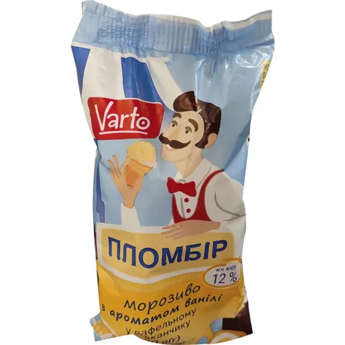 Морозиво Varto пломбір з ароматом ванілі 70г