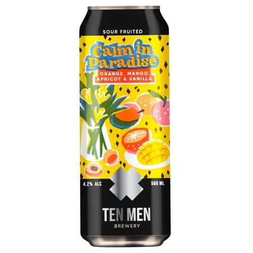 Пиво Ten Men Calm in Paradise Orange, Mango, Apricot and Vanilla світле нефільтроване 4,2% 0,5л