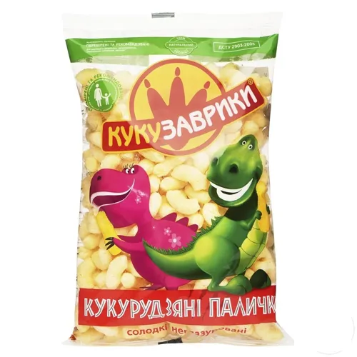 Палички Кукузаврики кукурудзяні солодкі неглазуровані 150г