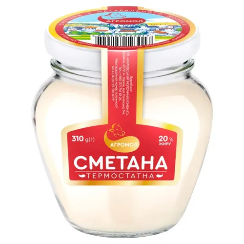 Сметана Агромол термостатна 20%, 310г