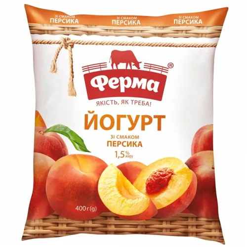Йогурт Персик 1,5% 400г