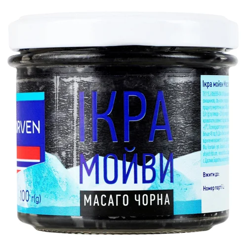 Ікра мойви Norven Масаго чорна 100г