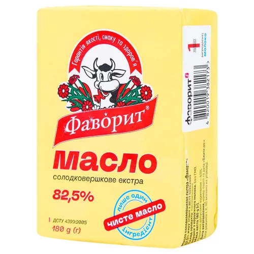Масло Фаворит солодковершкове екстра 82,5% 180г