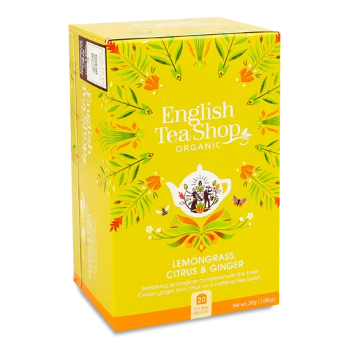 Чай трав'яний English Tea Shop лемонграс-імбир-цитрус органічний