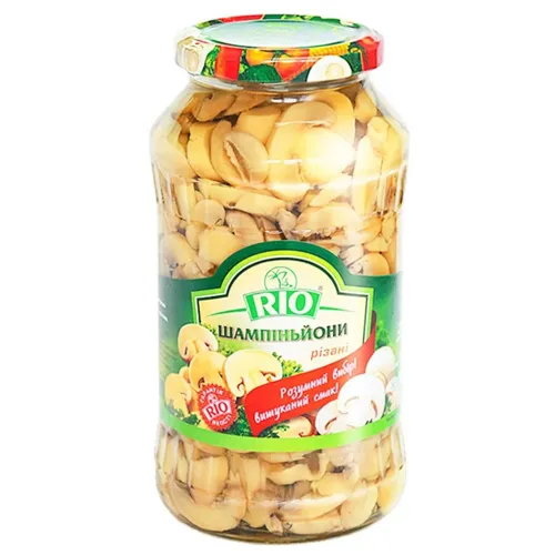 Шампіньйони Rio мариновані різані 690г