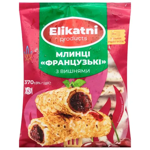 Млинці Елікатні продукти Французькі з вишнями 370г