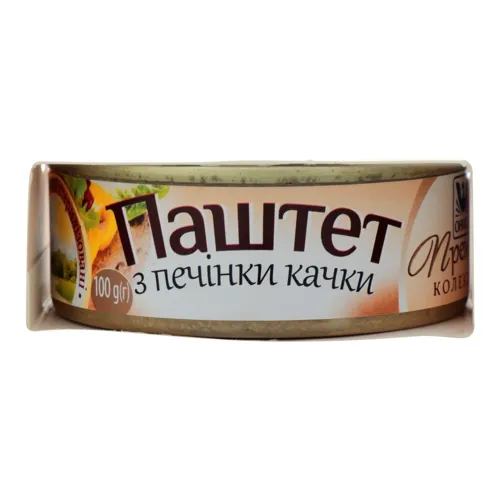 Паштет з печінки качки Онисс з залізній банці 100г