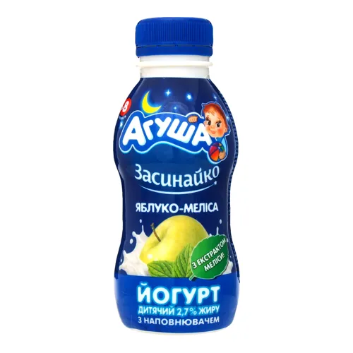 Йогурт 2.7% для дітей від 8 місяців Яблуко-меліса Засинайко Агуша 200 г