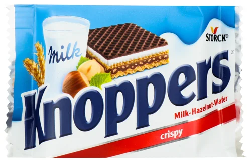 Вафлі Вищого Ґатунку Storck Knoppers В Молочному Шоколаді З Горіхом, 25г Х6