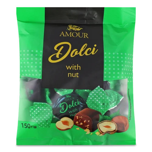 Цукерки Dolci з горіхами Amour, в/ґ, м/у 150г