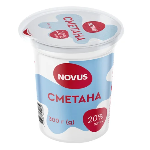 Сметана Novus 20% 300г