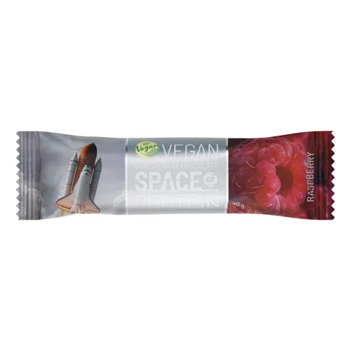 Батончик з малиною в темному шоколаді Vegan Space Protein м/у 40г