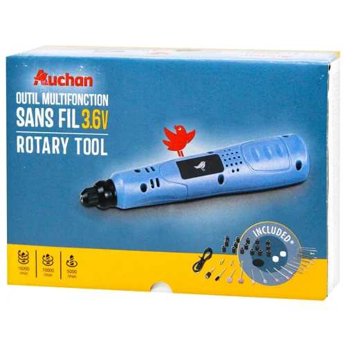 Інструмент акумуляторний багатофункціональний Auchan з насадками 3,6В