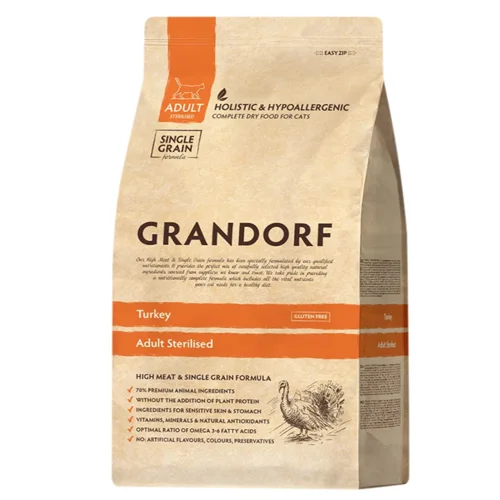 Корм сухий Grandorf з індичкою для стерилізованих котів 400г