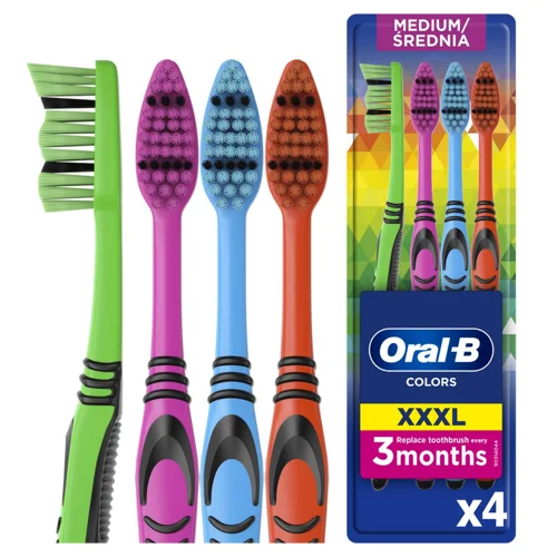 Зубні щітки Oral-B Colors cередньої жорсткості 4шт