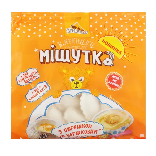 Вареники з картоплею на вершковому маслі Пюрешка Мішутка м/у 400г