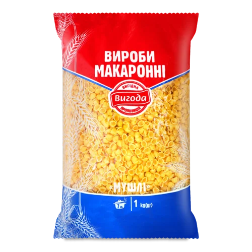 Макаронні Вироби Мушлі Вигода, в/ґ, 1кг