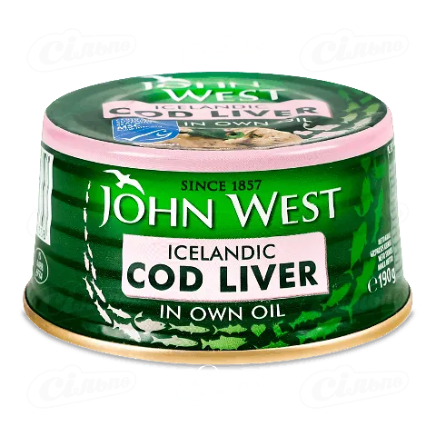Печінка тріски John West, 190г