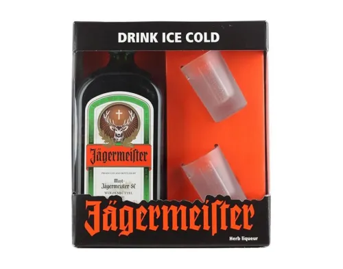 Лікер Jagermeister, подарунковий набір, 0,7л