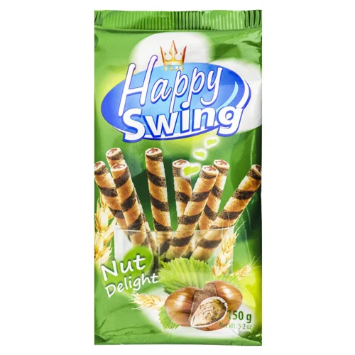 Вафельні трубочки Flis Swing з начинкою лісовий горіх 150г