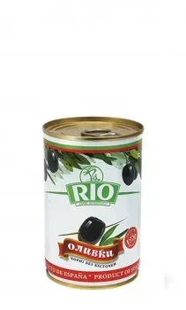 Оливки RIO чорні без кісточки 290г