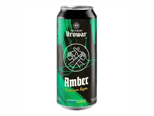 Пиво Volynski Browar Amber світле нефільтроване 4,4% 0,5л