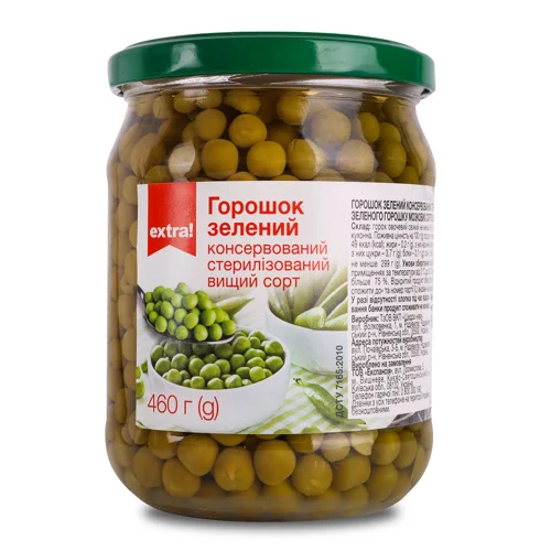 Горошок Extra! в/с скляна банка 460г