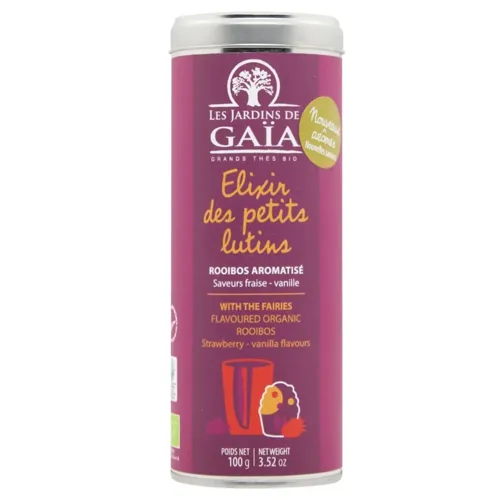 Чай Les Jardins de Gaia з ароматом полуниці та ванілі органічний 100г
