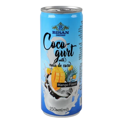 Напій Кокосовий З Ароматом Манго Nata De Coco В/ґ Бісан Дрінкс З/б 250мл
