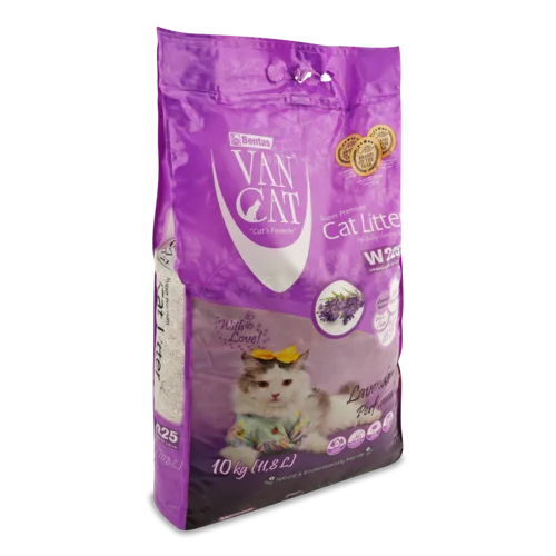 Наповнювач Котячий Білий Lavender Perfumed Super Premium VanCat, 10кг