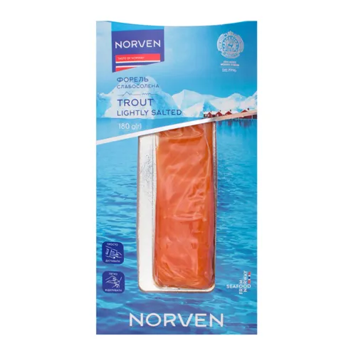 Форель Norven слабосолена філе-шматок на шкірі 180г