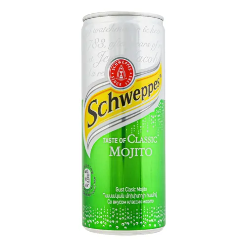 Напій безалкогольний сильногазований соковмісний Classic Mojito Schweppes з/б 250мл