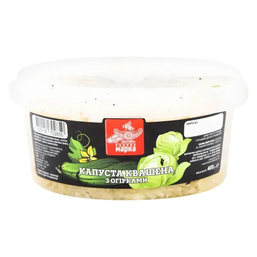 Салат Чудова марка Капуста квашена з огірками 400г