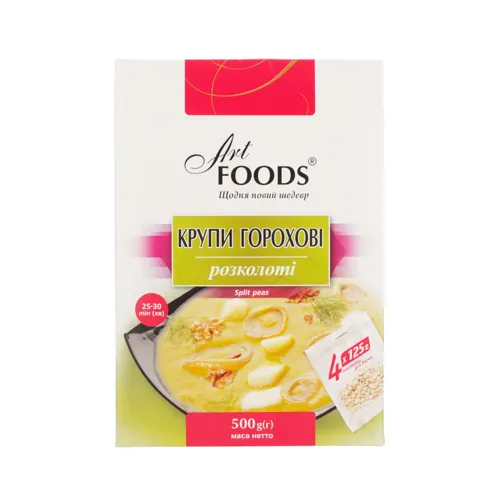 Горох колотий Art Foods к/у 500г