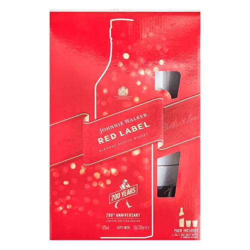 Віскі Johnnie Walker Red Label + 1 стакан, 0,7л